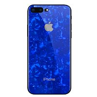 Чехол накладка xCase на iPhone 7 Plus/8 Plus Glass Marble Case blue