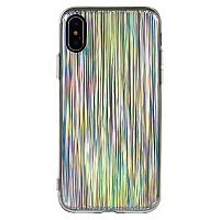 Чехол накладка xCase на iPhone 6/6s Rainbow meteor серебро