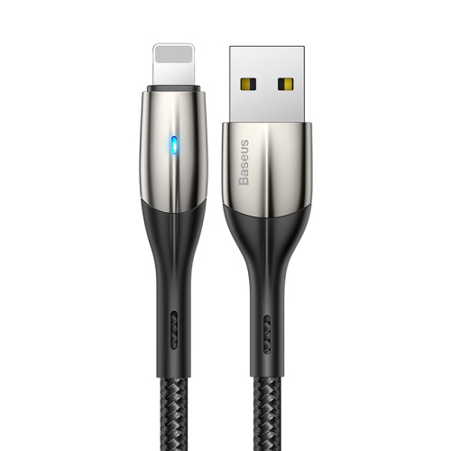 USB кабель Baseus Horizontal Lightning 2.4A (1m) black - UkrApple