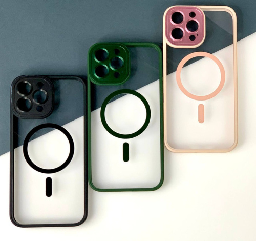 Чохол iPhone 15 Crystal Case Full Camera with MagSafe green : фото 11 - UkrApple