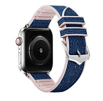 Ремінець для Apple watch 42/44/45/49 mm Chameleon shine silver dark blue 