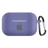 Чехол для AirPods PRO silicone case with Apple Lavender gray