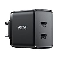 Мережева зарядка JoyRoom Dual PD 40W black JR-TCF09