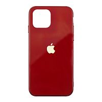 Чохол накладка xCase на iPhone 11 Pro Glass Case Logo Metallic red