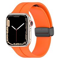 Ремінець для Apple Watch 42/44/45/49 mm New Silicone band orange