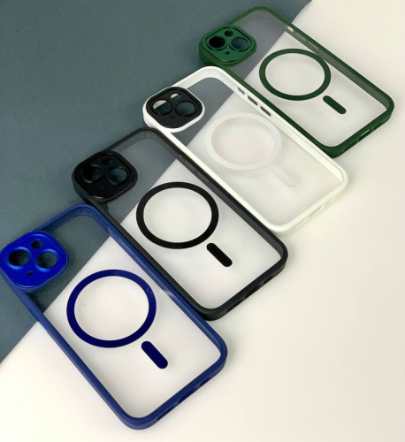 Чохол iPhone 15 Crystal Case Full Camera with MagSafe green : фото 6 - UkrApple