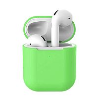 Чехол для AirPods 2 Wireless silicone case lime green