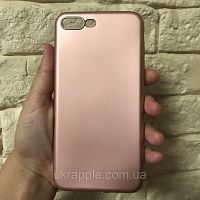 Чехол накладка на iPhone 7/8/SE 2020 из плотного силикона, розовое золото