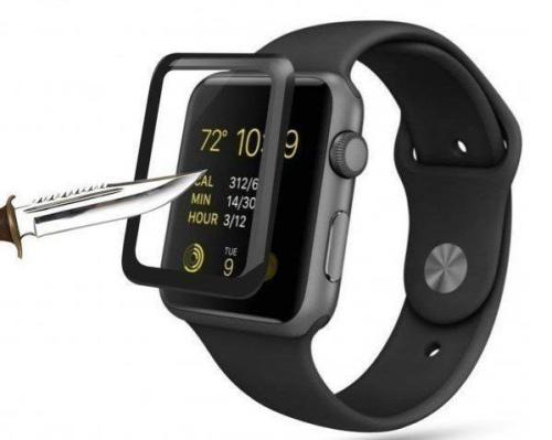Захисне скло для Apple Watch 3d Full PMMA 40mm чорне - UkrApple