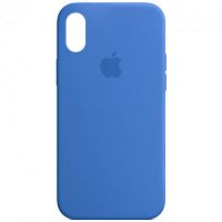 Чехол iPhone X/XS Silicone Case Full capri blue