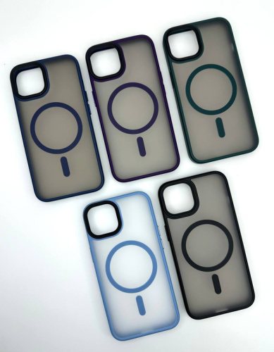Чохол iPhone 14 Guard New matte with MagSafe dark blue: фото 6 - UkrApple