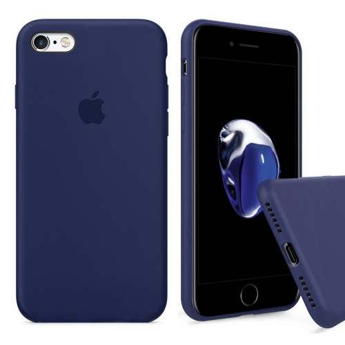 Чехол накладка xCase для iPhone 6 Plus/6s Plus Silicone Case Full темно-синий - UkrApple