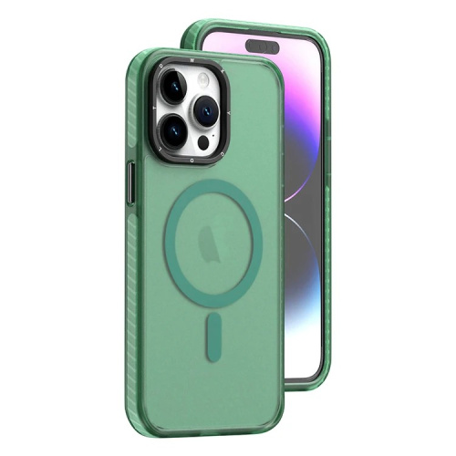 Чохол iPhone 14 Pro Max Frosted with MagSafe  green  - UkrApple