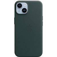 Чохол iPhone 14 Leather Case with MagSafe forest green
