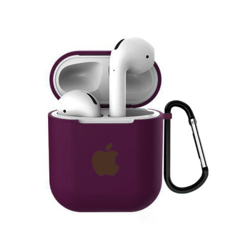 Чехол для AirPods/AirPods 2 silicone case with Apple Marsala - UkrApple