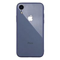 Чехол накладка xCase на iPhone XR Glass Pastel Case Logo lavender grey