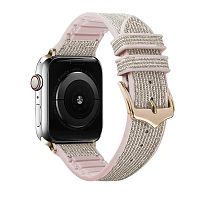 Ремінець для Apple watch 42/44/45/49 mm Chameleon shine silver pink 