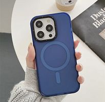 Чохол iPhone 14 Pro Frosted with MagSafe dark blue