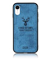 Чехол накладка xCase для iPhone XR Soft deer blue