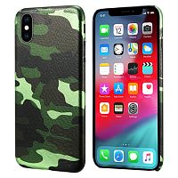 Чехол накладка xCase на iPhone XR Green Camouflage case