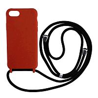 Чехол накладка xCase для iPhone 7/8/SE 2020 Silicone Case Crossbody Bag red