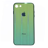 Чехол накладка xCase на iPhone 7/8/SE 2020 Glass Shine Case Logo green