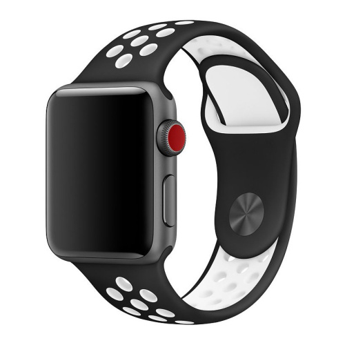 Ремінець xCase для Apple Watch 42/44/45/49 mm Sport Nike Black White (чорно-білий) - UkrApple