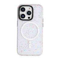 Чохол iPhone 15 Pro Max Splattered with MagSafe  white 