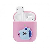 Чохол для AirPods silicone case Happy pony pink