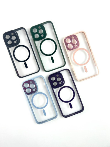 Чохол iPhone 15 Crystal Case Full Camera with MagSafe green : фото 4 - UkrApple