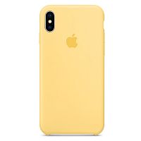 Чехол накладка xCase для iPhone XS Max Silicone Case желтый