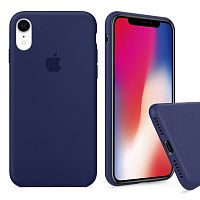 Чехол накладка xCase для iPhone XR Silicone Case Full темно-синий