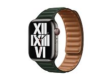 Ремінець для Apple Watch 38/40/41 mm Leather Link sequoia green