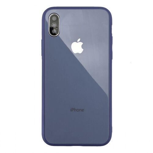 Чехол накладка xCase на iPhone XS Max Glass Pastel Case Logo lavender grey - UkrApple