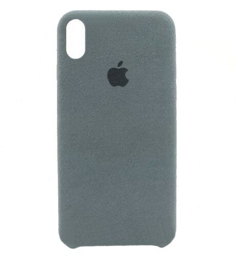 Чехол  накладка для iPhone XR Alcantara gray - UkrApple