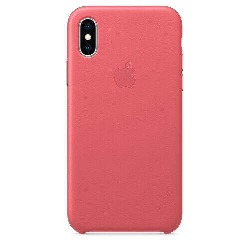 Чехол накладка на iPhone XS Max Leather Case pink fuchsia - UkrApple