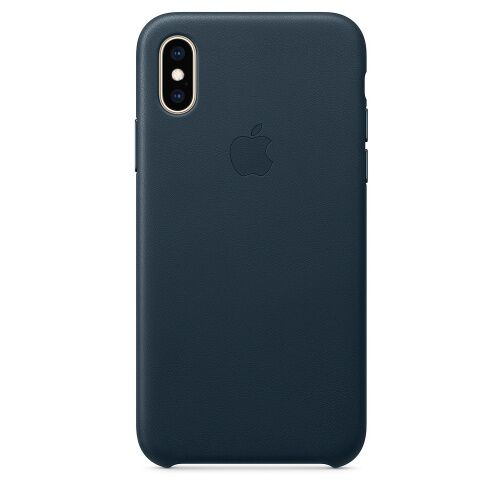 Чехол накладка на iPhone XS Max Leather Case cosmos blue - UkrApple