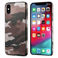 Чехол накладка xCase на iPhone XS Max Brown Camouflage case