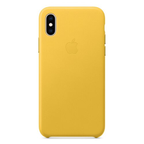 Чехол накладка на iPhone XS Max Leather Case spring yellow - UkrApple