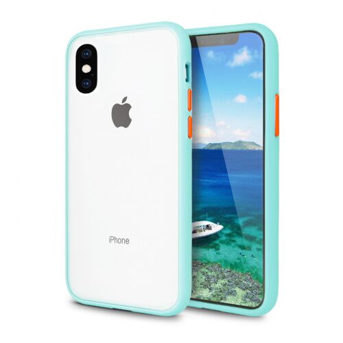 Чехол накладка xCase для iPhone XS Max Gingle series light blue orange - UkrApple