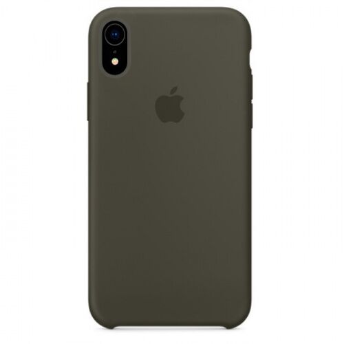 Чехол накладка xCase для iPhone XR Silicone Case темно-оливковый - UkrApple