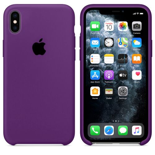 Чехол накладка xCase для iPhone XS Max Silicone Case Purple: фото 2 - UkrApple