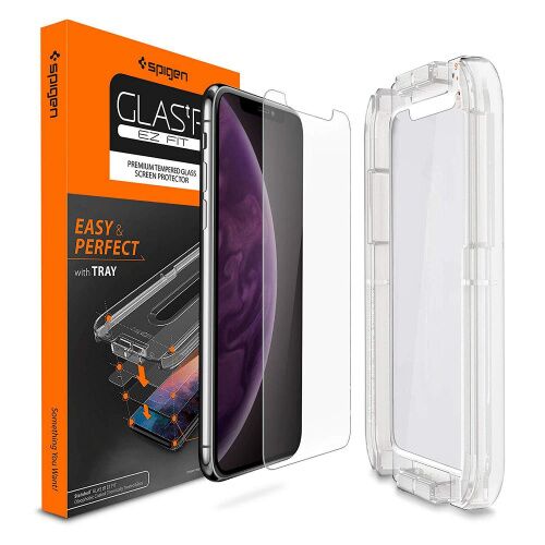 Защитное стекло Spigen для iPhone XS Max Glass "Glas.tR EZ Fit" (1Pack) (065GL24819) - UkrApple