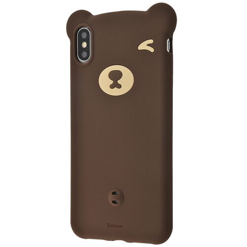 Чехол накладка Baseus для iPhone XS Max Bear Case brown - UkrApple
