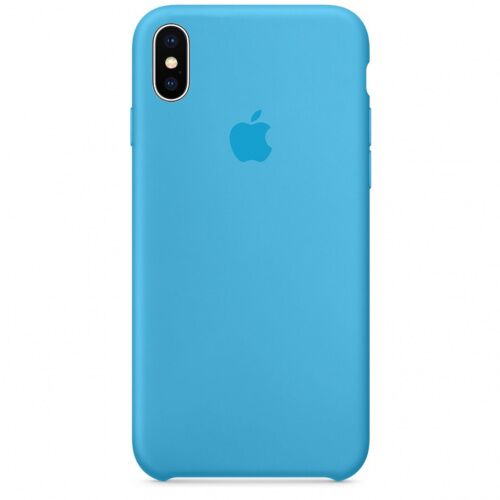 Чехол накладка xCase для iPhone XS Max Silicone Case голубой - UkrApple