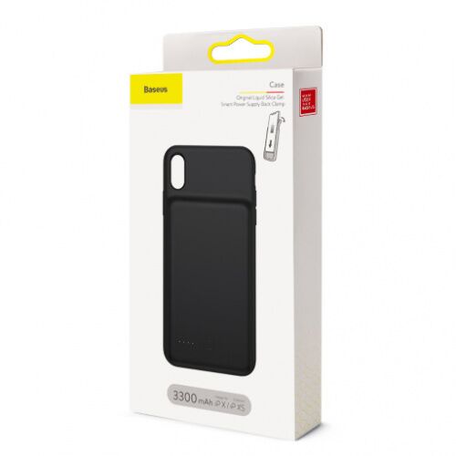 Чехол-аккумулятор Baseus Silicone Backpack для iPhone XS Max PowerCase 3300 black: фото 2 - UkrApple
