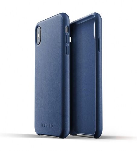 Чехол кожаный MUJJO для iPhone Xs Max Full Leather,  Blue - UkrApple