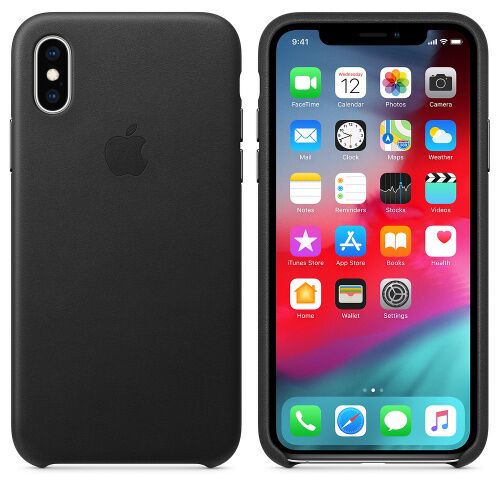 Чехол OEM Leather Case for Apple iPhone XS Max Black: фото 2 - UkrApple