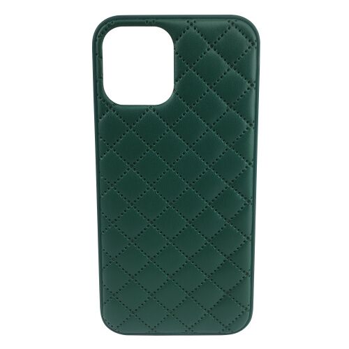 Чехол накладка xCase для iPhone XS Max Quilted Leather case Green - UkrApple