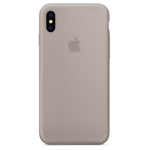 Чехол накладка xCase для iPhone XS Max Silicone Case Full светло-серый - UkrApple